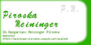 piroska meininger business card
